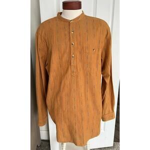 The Territory Ahead Button Up Long Sleeve Mandarin Collar Cotton/Rayon Men's XL